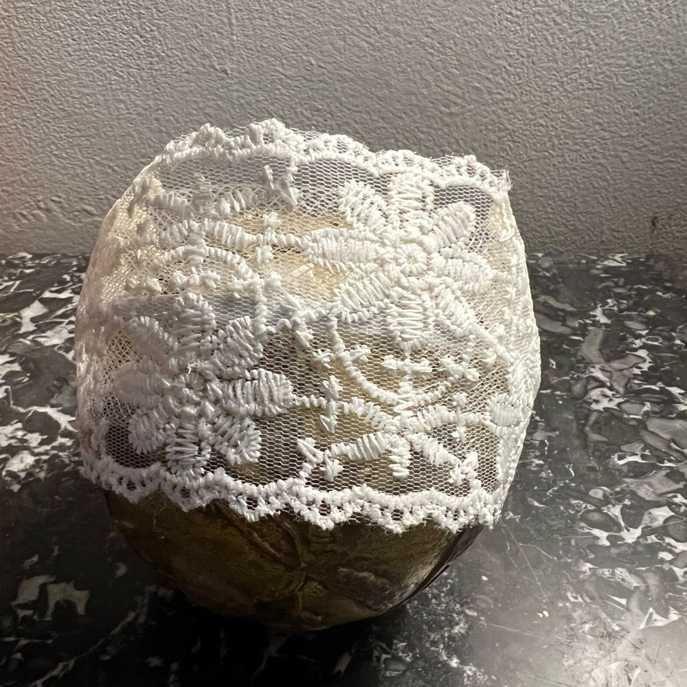 Lovely Handmade Wide Ivory Lace Headband- Cottage Luxe or Bridal